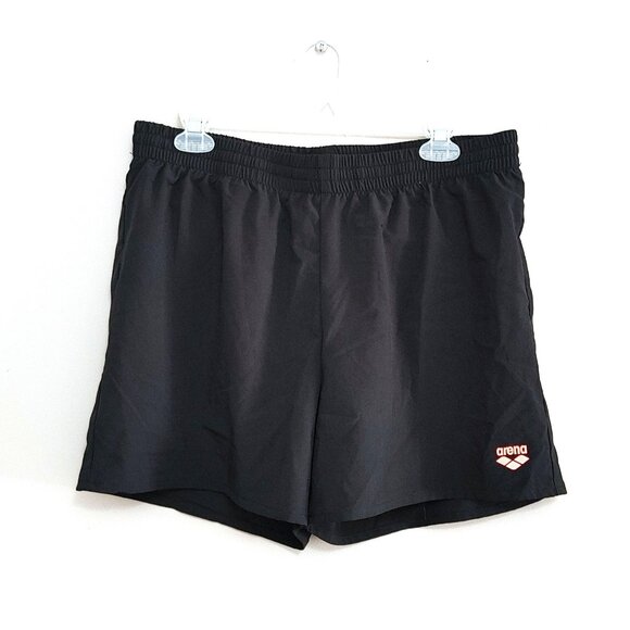ARENA Men's Swimming Trunks Black size XL Elastic Drawstring Waist - Picture 1 of 4